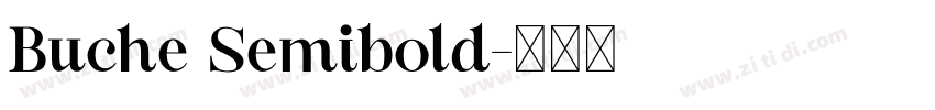 Buche Semibold字体转换